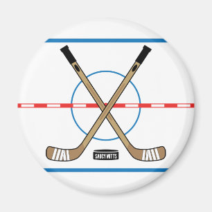 Imán Diagrama de pista de hockey hockey sobre hielo peg