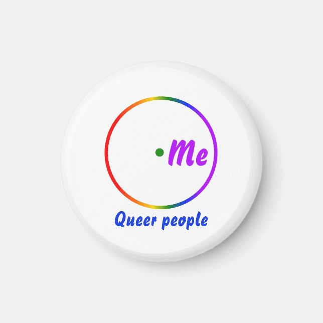 Imán diagrama de Venn de identidad única (Frente)