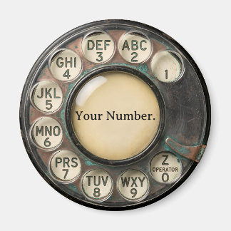 Imán Dial de teléfono rotativo vintage