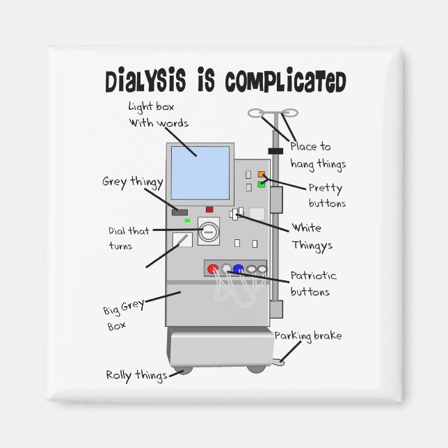 Imán Diálisis Regalos de humor para enfermeras, técnico (Frente)