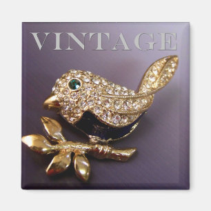 Imán diamante de imitación del pájaro del vinta