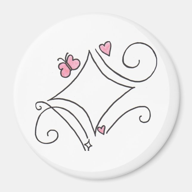 Imán Diamante rosa (Frente)