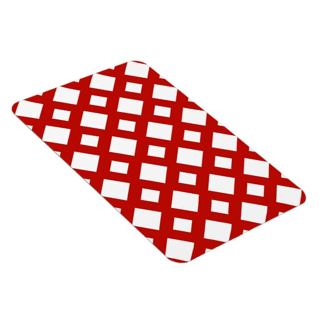 Imán Diamantes blancos sobre rojo (Lado Derecho)