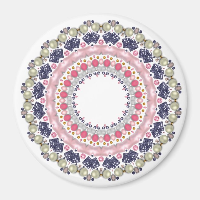 Imán Diamantes de imitación, secuelas, confetti (Frente)