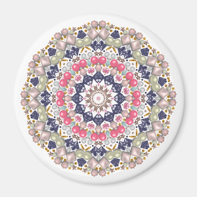 Imán Diamantes de imitación, secuelas, confetti (Frente)