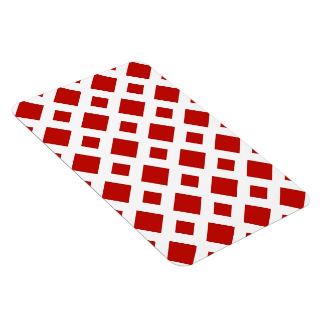 Imán Diamantes rojos sobre blanco (Lado Derecho)
