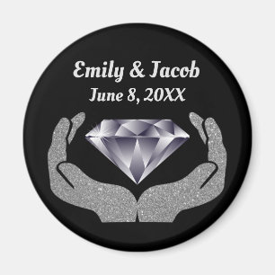 Imán Diamond Hands Boda Magnet