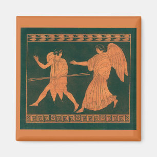 Imán Diana y un Ángel, Mitología Romana Vintage