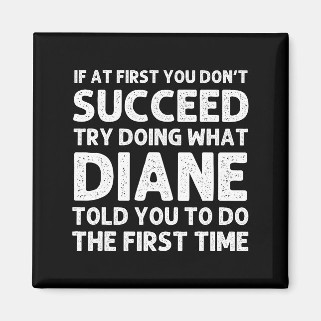 Imán Diane Name D Birthday Funny Christmas J  (Frente)