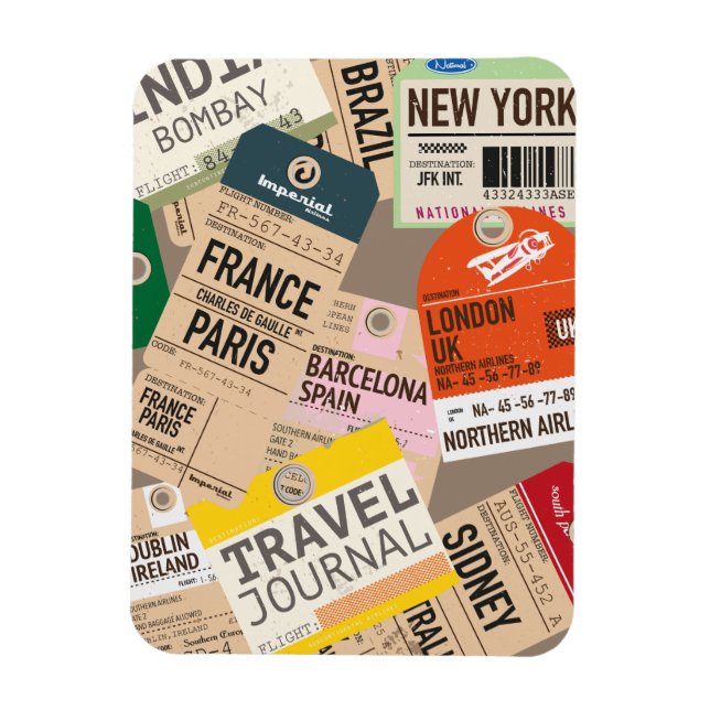 Imán Diario de viajes. (Vertical)