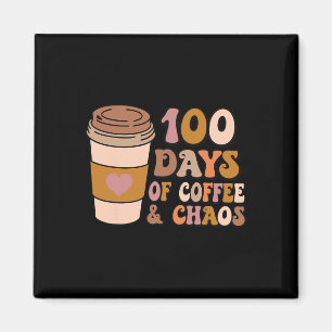 Imán Días de café y caos - 100 días de clases