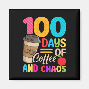 Imán Días De Café Y Caos - Cien Días De Té Escolar