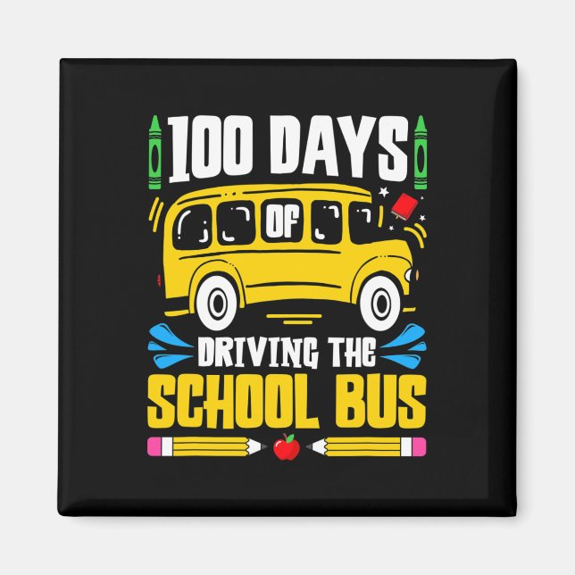 Imán Días De Conducción En Autobús Escolar (Frente)