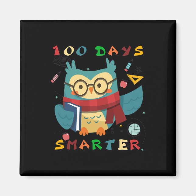 Imán Días De Escolar Chica Regalo A Amantes De Lechuza  (Frente)