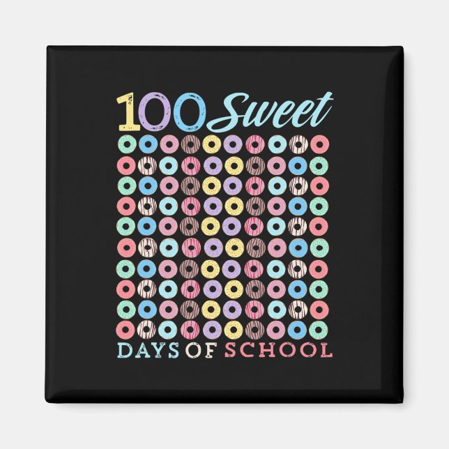 Imán Días De Escolar En El 100° Día De Dulce Escolar (Frente)