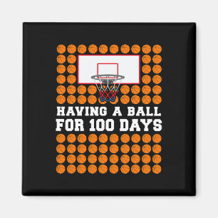 Imán Días de la escuela de baloncesto Balls 100 días re