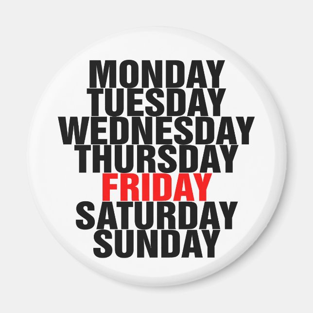 Imán Días de la semana (Frente)