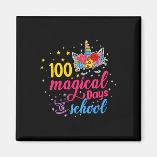 Imán Días mágicos niños unicornios disfrazan 100 días d