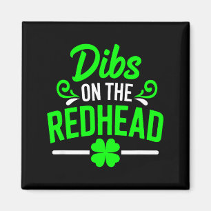Imán Dibs divertidos en el pelirrojo día de San Patrici