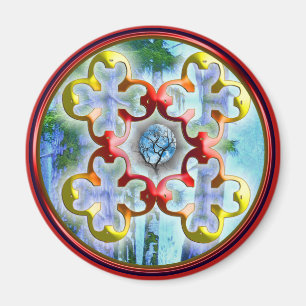 Imán Dibujando en el símbolo de las colisiones pacífica