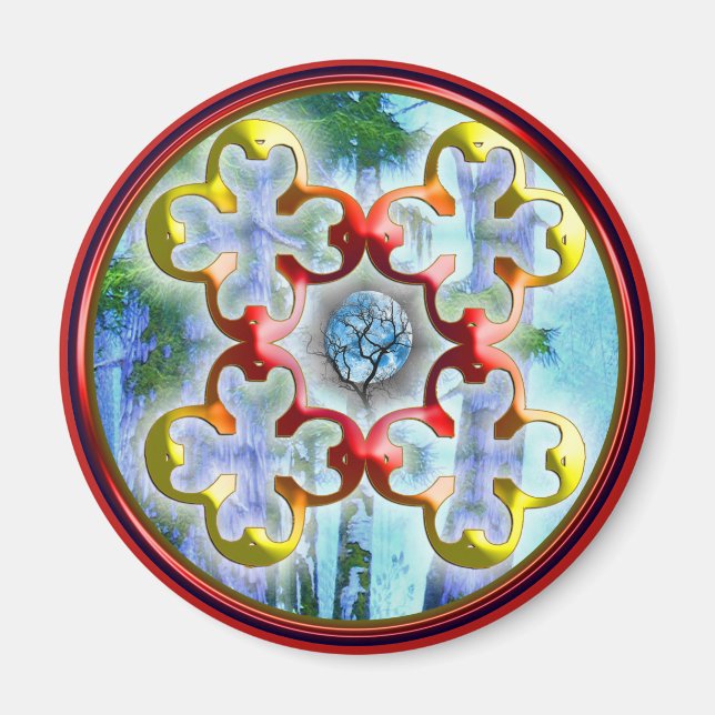 Imán Dibujando en el símbolo de las colisiones pacífica (Frente)