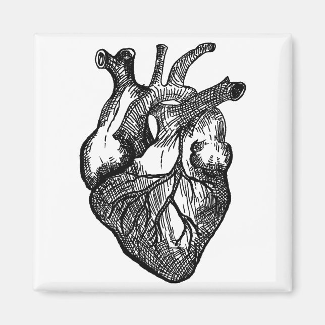 Imán Dibujar Corazón San Valentín Halloween Amor Gótico (Frente)