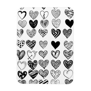 Imán Dibujo Adorable de Crítica del Corazón Negro