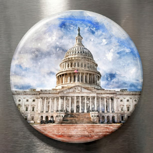 Imán Dibujo al pastel del Capitolio de los Estados Unid