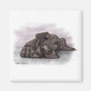 Imán Dibujo animado adorable de un Gran Danés