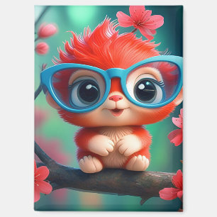 Imán Dibujo animado de animal de fantasía lindo con gaf