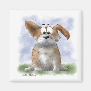 Imán Dibujo animado de Corgi lindo