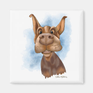 Imán Dibujo animado de Doberman Boop el Snoot