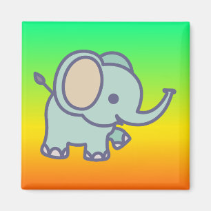 Imán Dibujo Animado de Elefante Bebé Adorable-47767