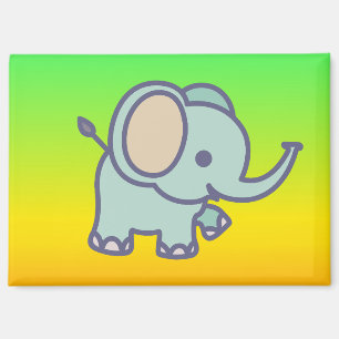 Imán Dibujo animado de elefante bebé lindo-47767