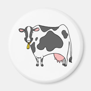 Imán Dibujo animado de la vaca lechera