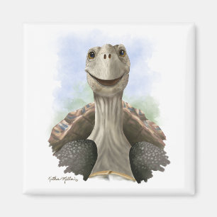 Imán Dibujo animado de tortuga divertida