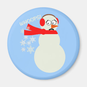 Imán Dibujo animado del muñeco de nieve el Farting