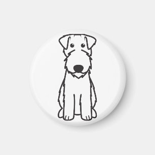 Imán Dibujo animado del perro de Terrier de azul de