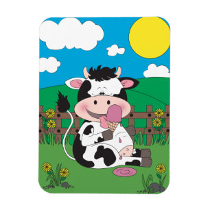 Imán Dibujo animado lindo de la vaca
