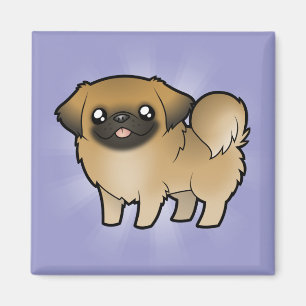 Imán Dibujo animado Pekeingese (perrito cortado)