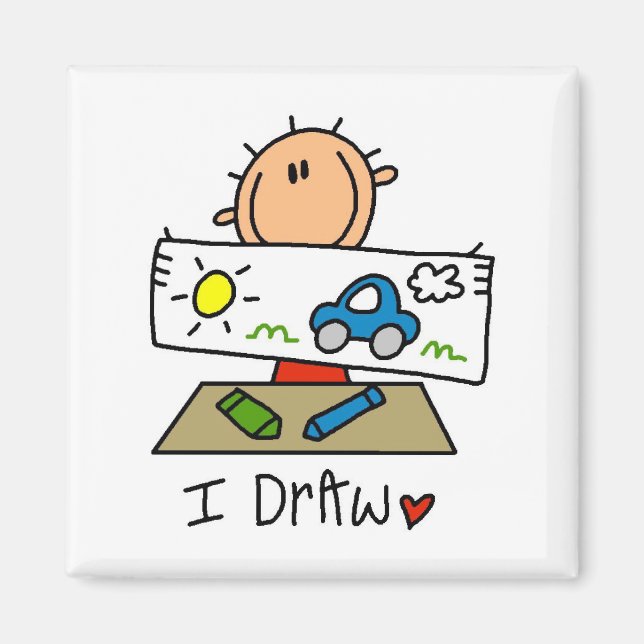 Imán Dibujo camisetas y regalos (Frente)