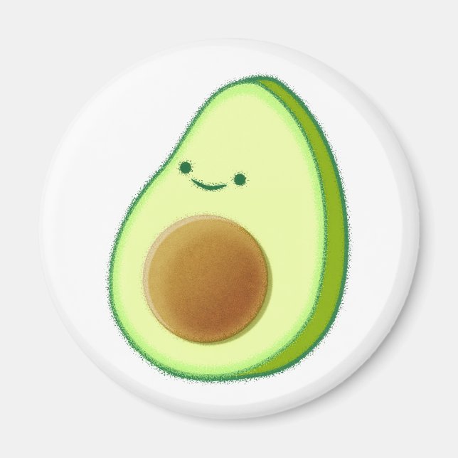 Imán Dibujo de aguacate cutáneo (Frente)