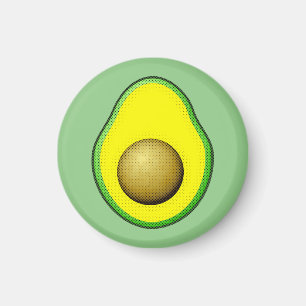 Imán Dibujo de aguacate estilo vintage
