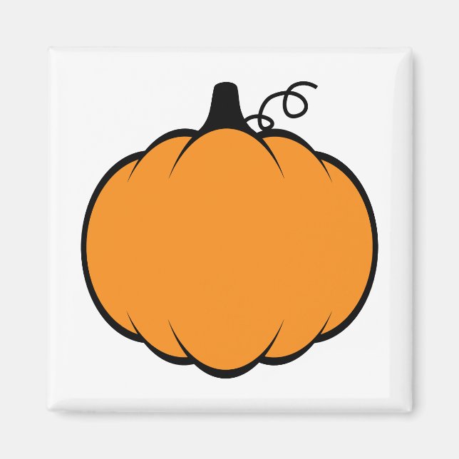 Imán Dibujo de calabaza de temporada de otoño (Frente)