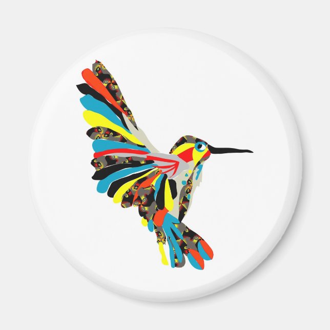Imán dibujo de colibrí (Frente)