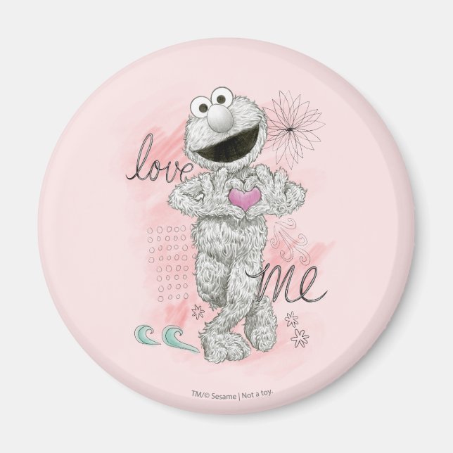 Imán Dibujo de esbozo de Elmo B&W (Frente)