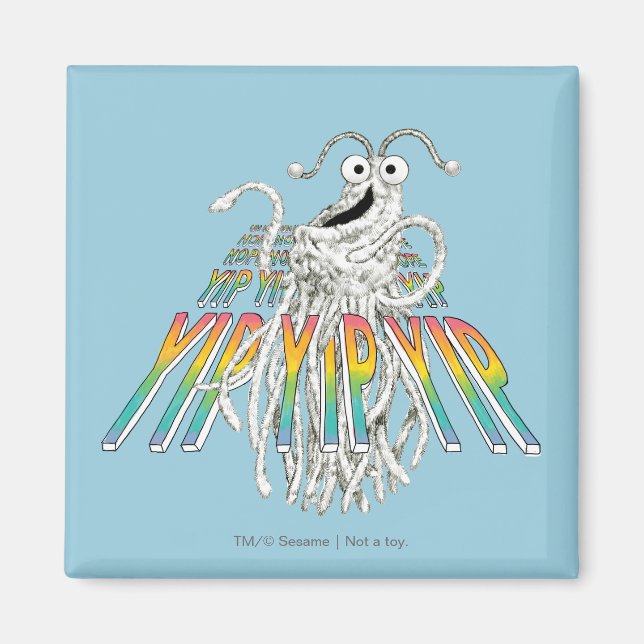 Imán Dibujo de esbozo de Yips B&W (Frente)