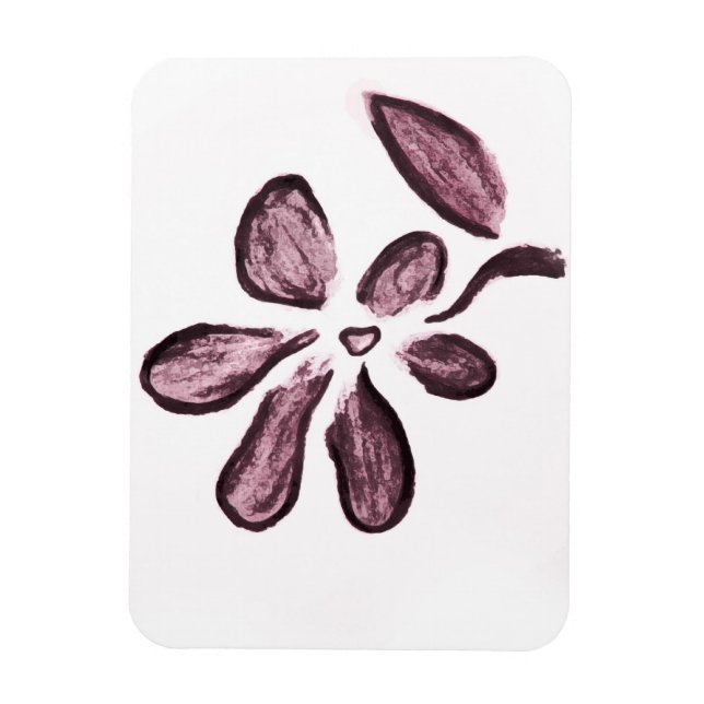 Imán Dibujo de flores (Vertical)