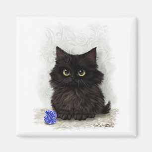 Imán Dibujo de Gatito Negro