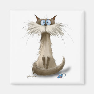 Imán Dibujo de gato siamés